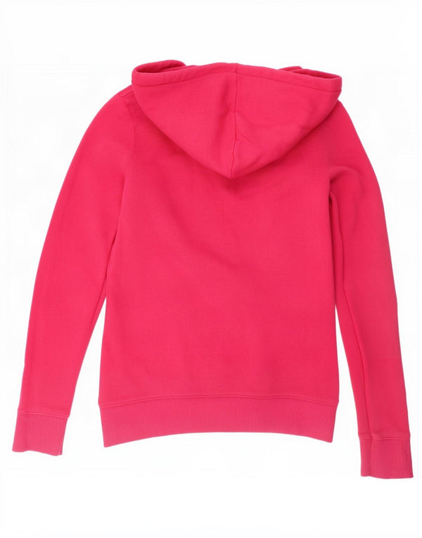 Benetton Suéter Con Capucha Y Cremallera Para Mujer UK 6 XS Algodón Rosa