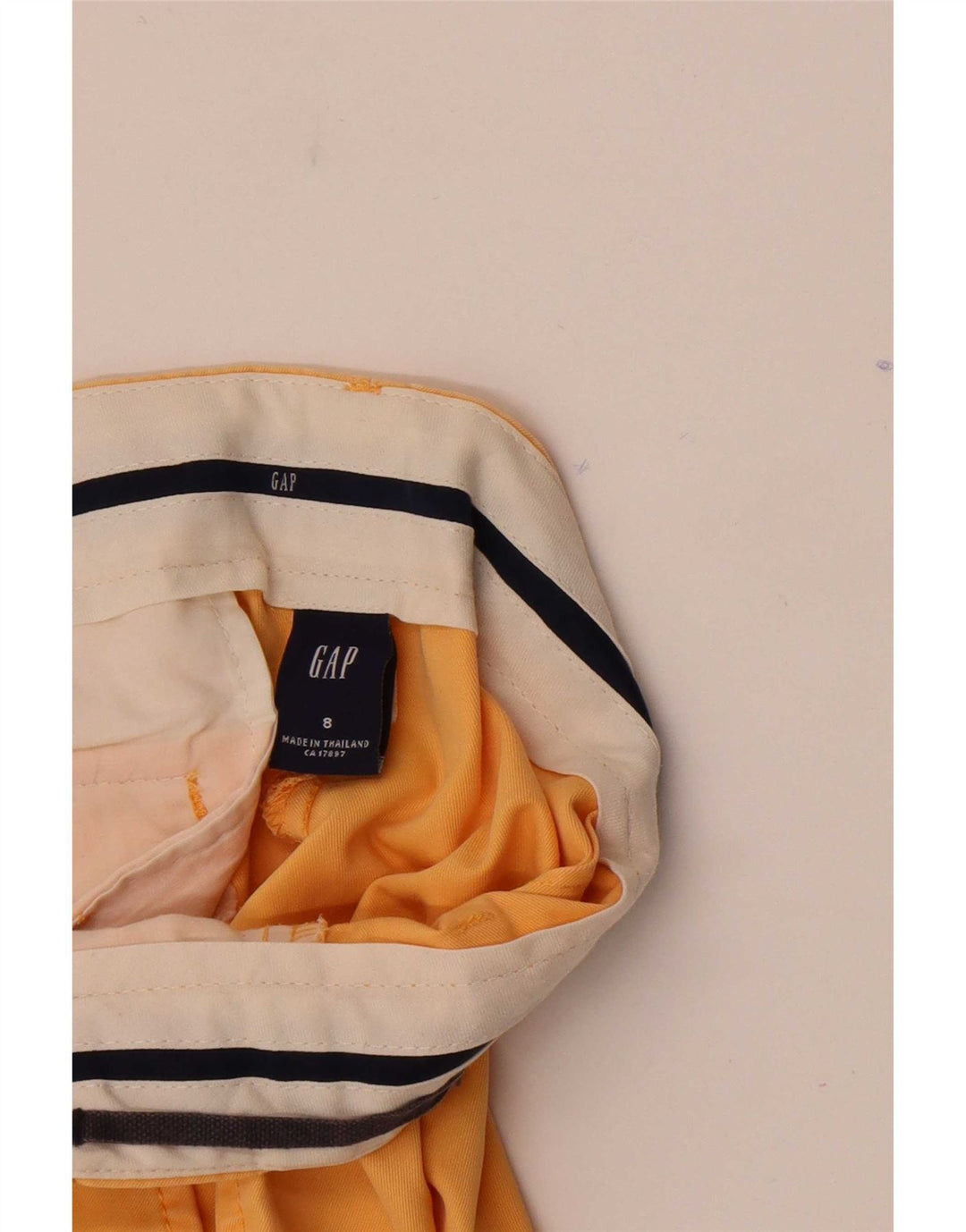 Gap Pantalones cortos chinos para mujer US 8 mediano W32 algodón amarillo