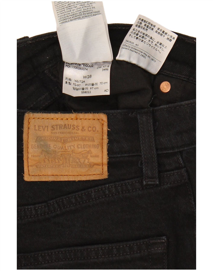 LEVI'S Womens Denim Shorts W28 Medium  Black Cotton