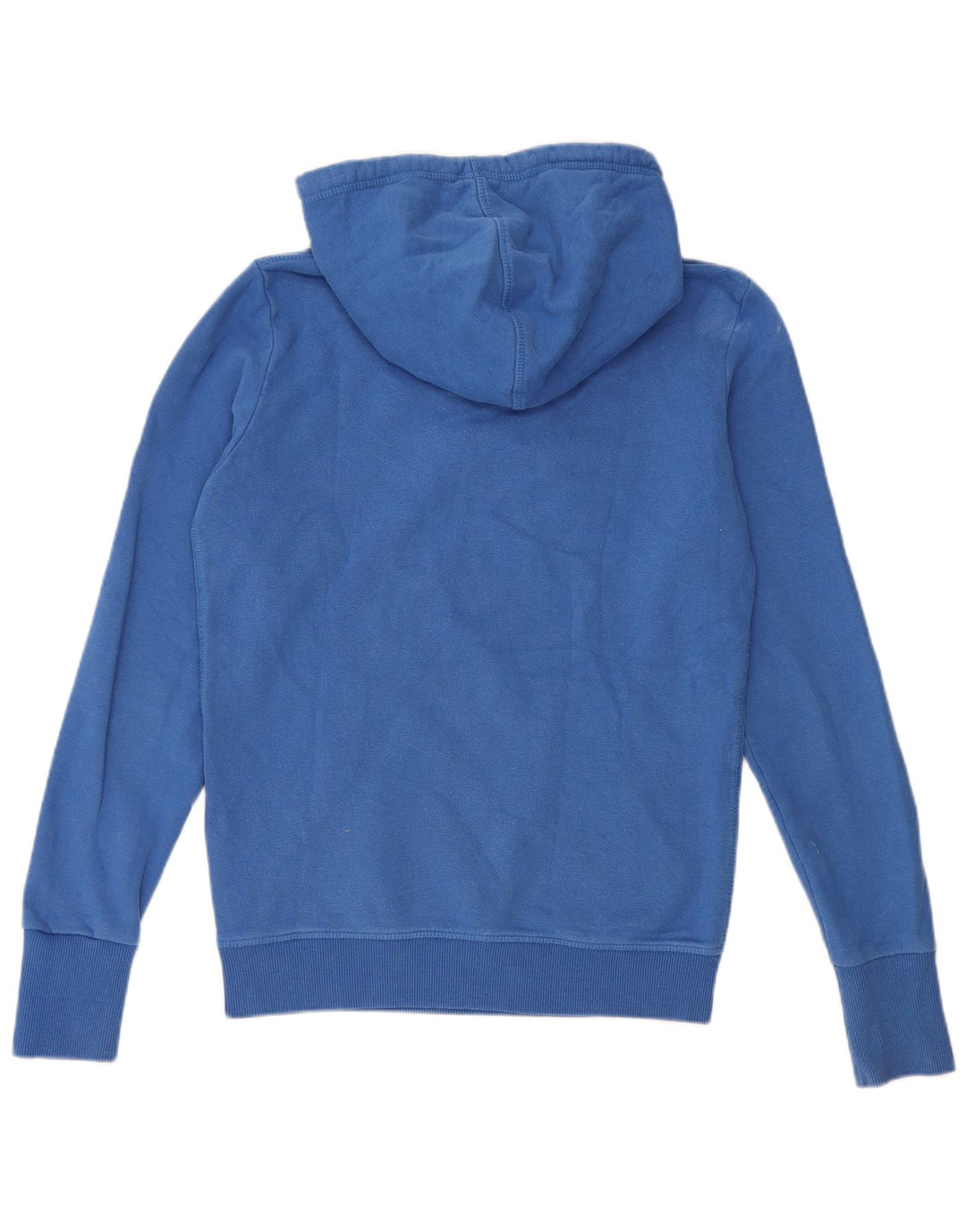 Superdry Jersey con capucha gráfica de algodón azul medio