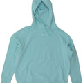 NIKE Womens Oversized Hoodie Jumper UK 14 Medium Blue Cotton