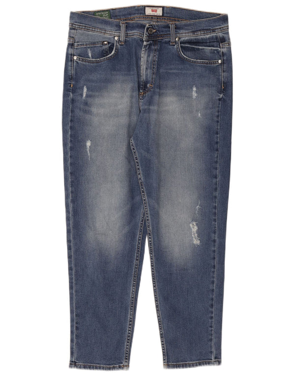 CARRERA Vaqueros cónicos desgastados para hombre IT 50 Grande W34 L26 Algodón azul