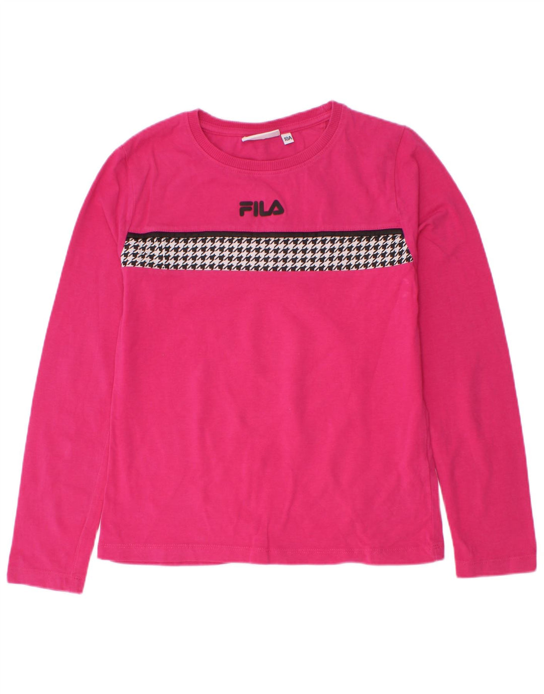 Fila Camiseta Niña Manga Larga 9-10 Años Rosa Pata De Gallo
