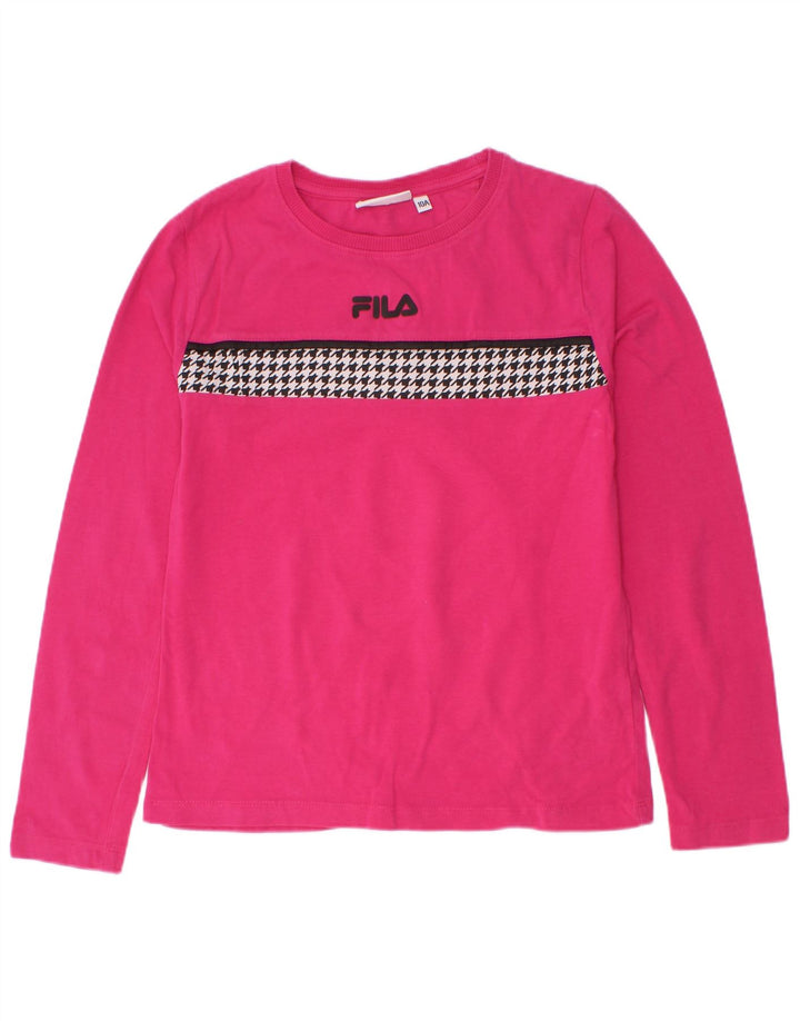 Fila Camiseta Niña Manga Larga 9-10 Años Rosa Pata De Gallo