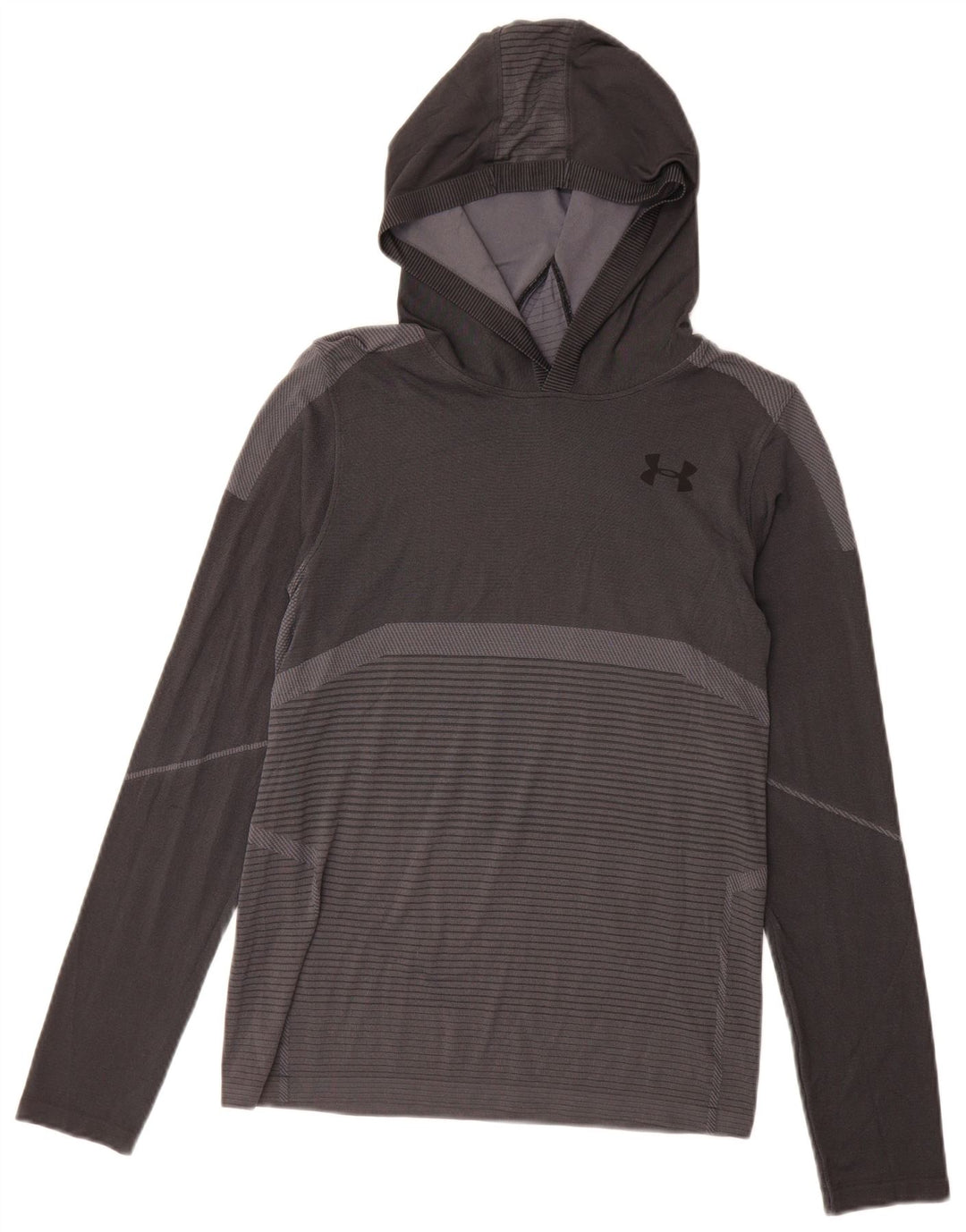 Under Armour Camiseta gráfica de manga larga para niños 11-12 años Grande gris a rayas