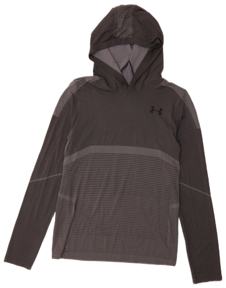Under Armour Camiseta gráfica de manga larga para niños 11-12 años Grande gris a rayas