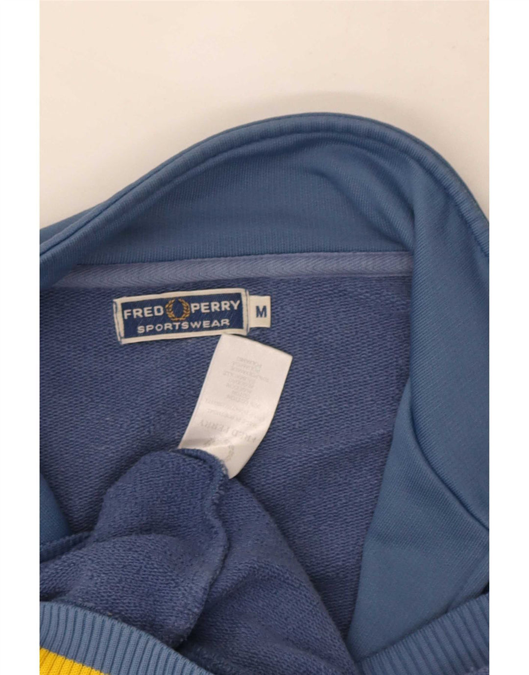 Fred Perry Hombre Chaqueta Superior De Chándal De Algodón Color Block Azul Medio