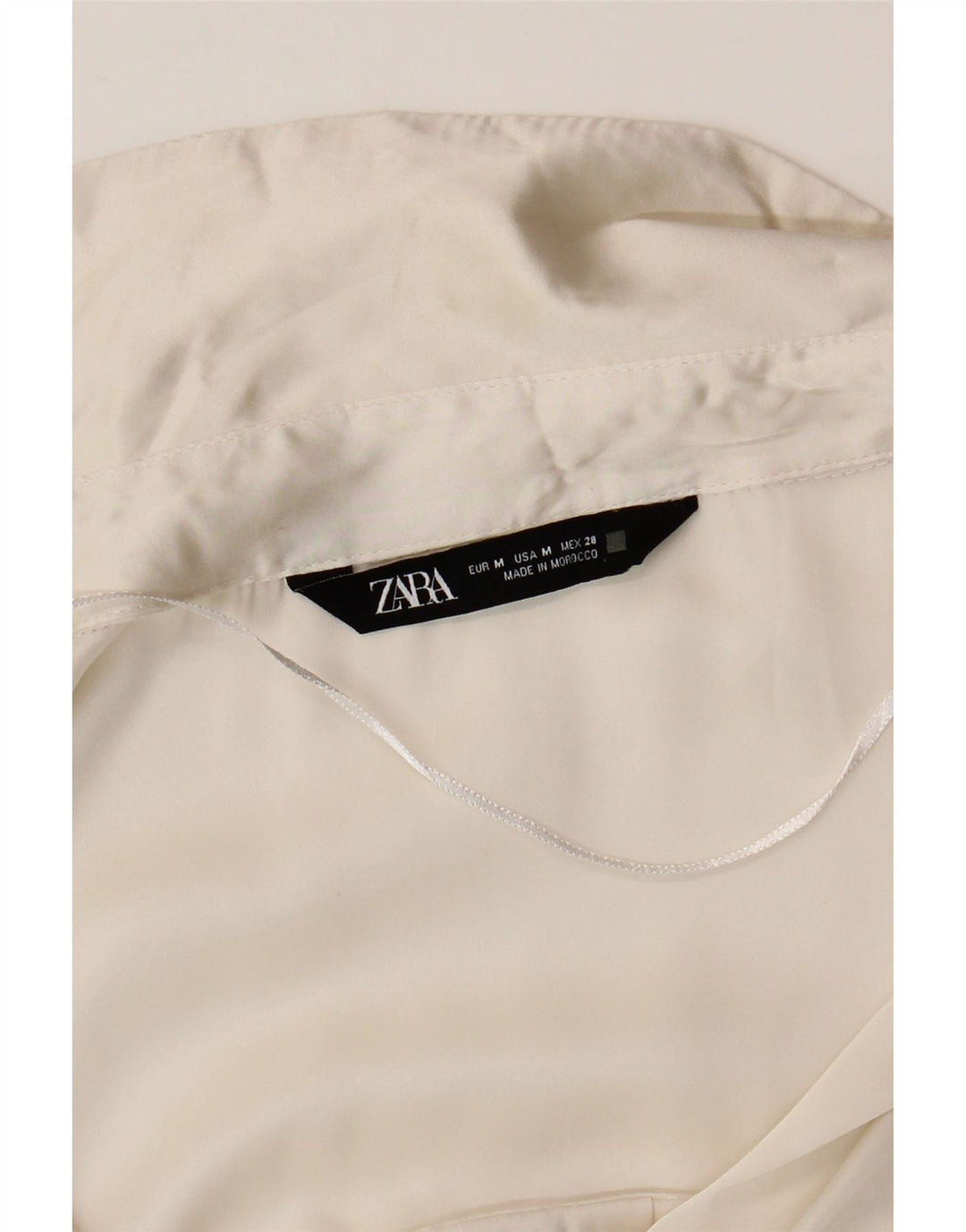 Zara Mujer Blusa Camisera Extragrande UK 44 Medium Blanco