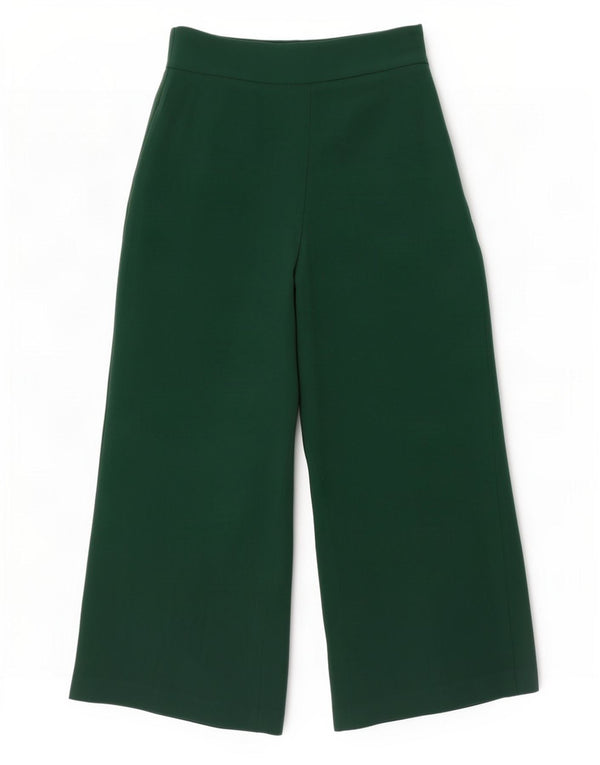 Zara Mujer Pantalones Cortos De Pierna Ancha Mediano W28 L25 Verde
