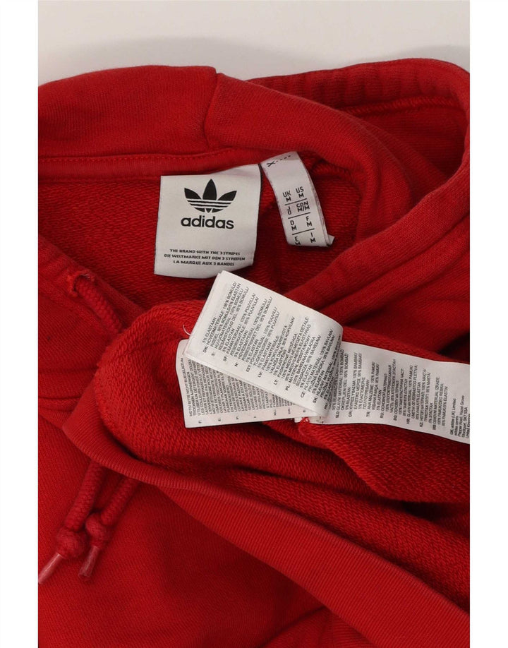 Adidas Hombre Sudadera Con Capucha Jumper Medium Rojo Algodón