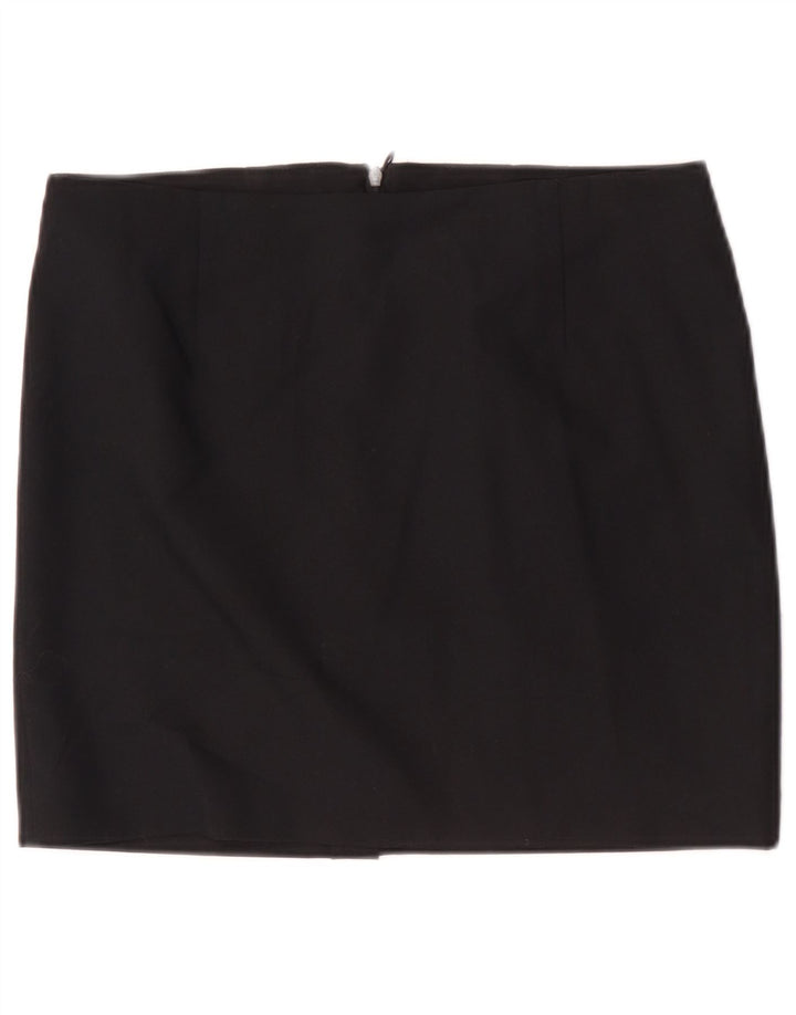 Zara Mujer Mini Falda Mediana W28 Poliéster Negro
