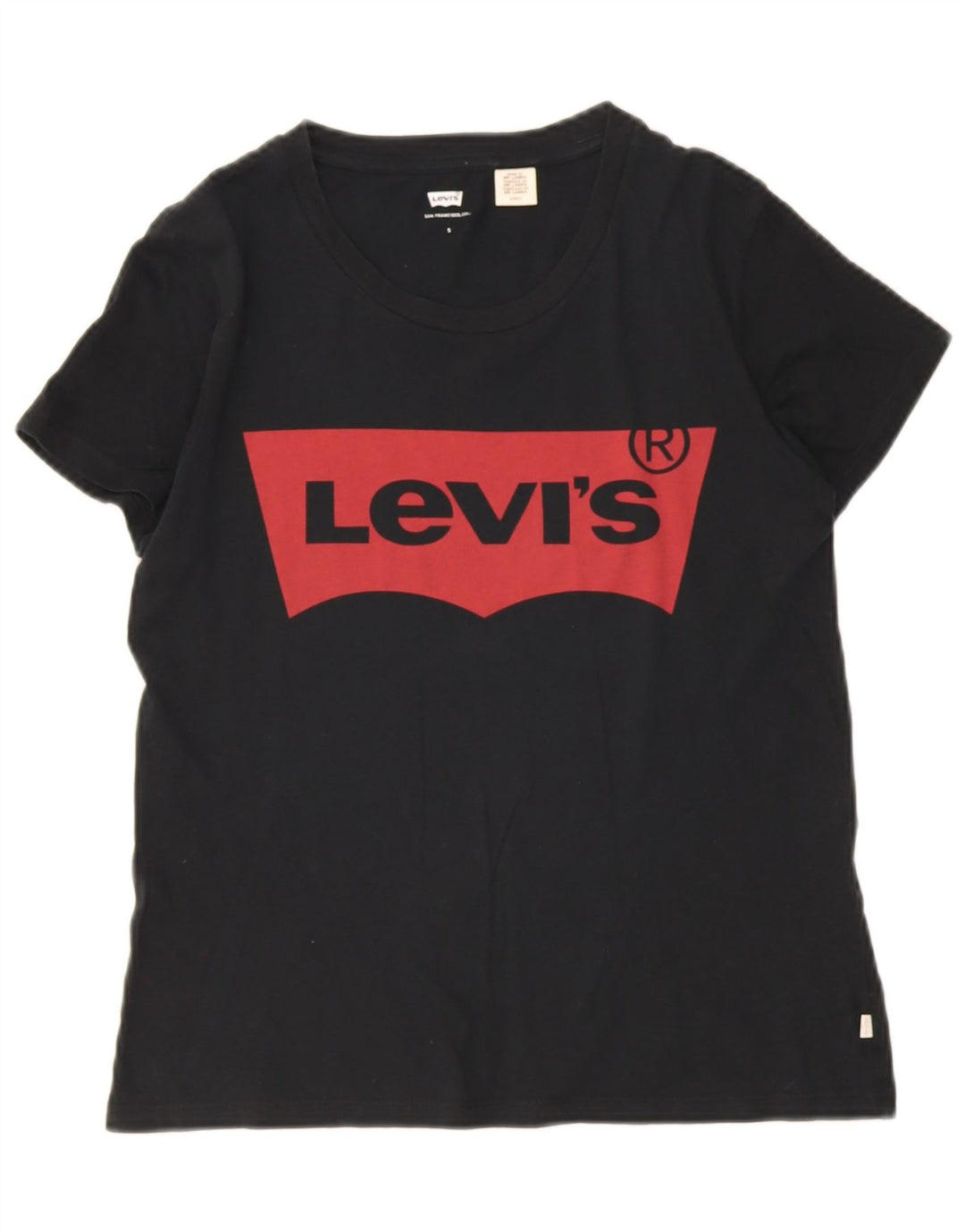 Levi's Camiseta gráfica para mujer Top UK 10 Small Black