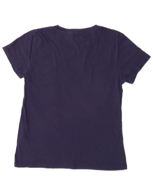 LEVI'S Camiseta gráfica para mujer Top UK 10 Small Azul marino Algodón