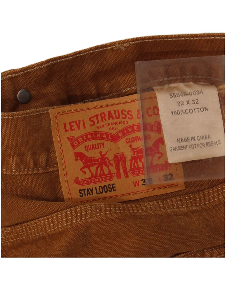 Levi's Pantalones cargo holgados para hombre W32 L32 Algodón marrón