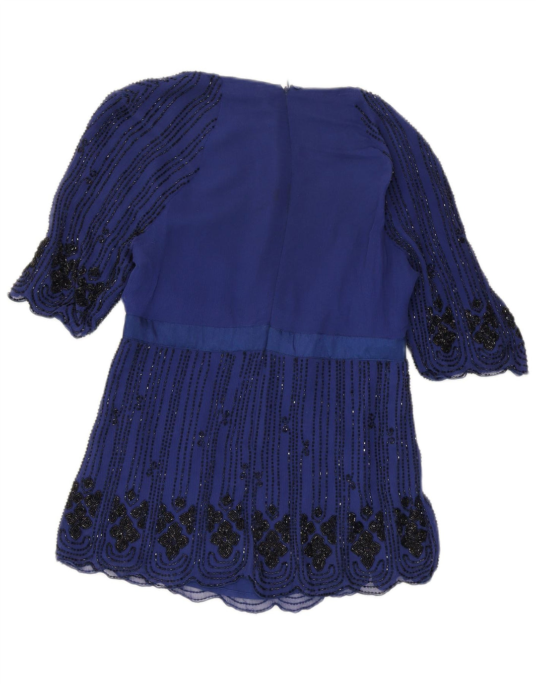 Blusa REISS para mujer Top UK 10 Small Blue Silk