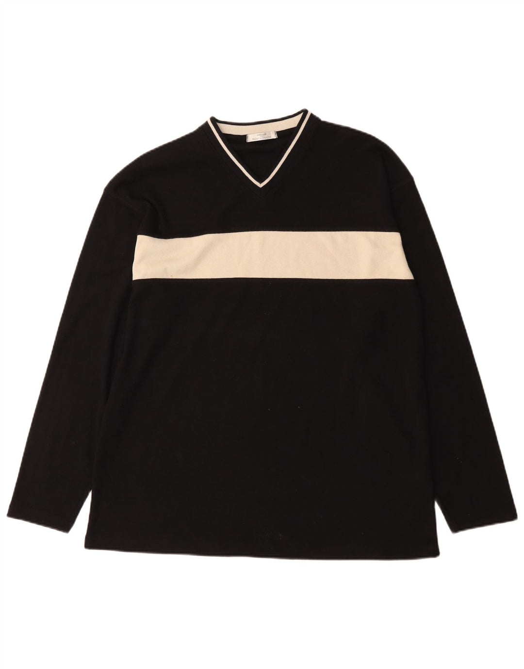 Marks & Spencer Camiseta St. Michael de manga larga para hombre, talla grande, color negro