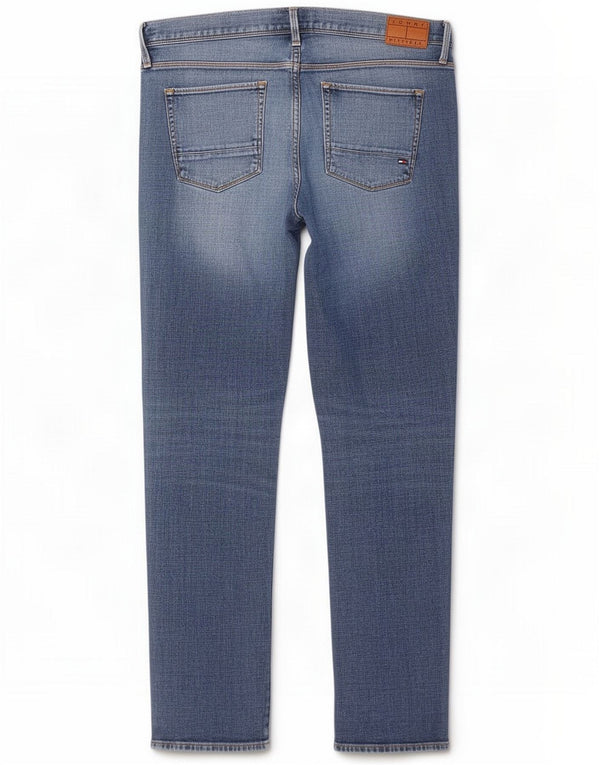 Tommy Hilfiger Mens Mercer Regular Fit Straight Jeans W36 L30 Blue Cotton