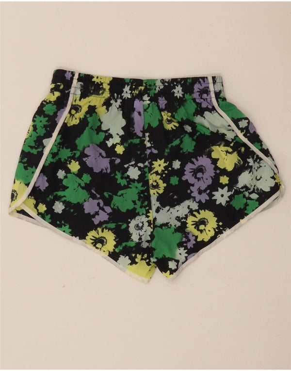 Adidas Pantalones cortos deportivos de cintura alta para mujer UK 8 Small Multicolor Floral