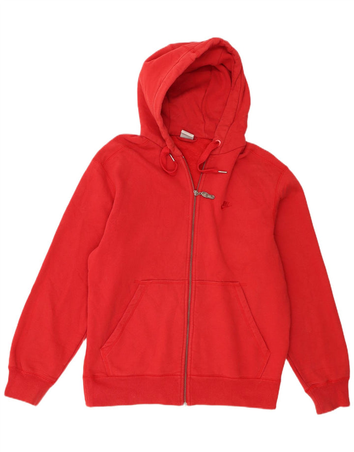 Nike - Sudadera con capucha y cremallera para hombre, color rojo medio, algodón