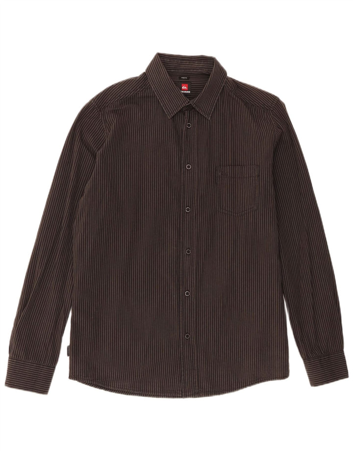 Quiksilver Camisa Mid Fit De Algodón A Rayas Gris Pequeño Para Hombre