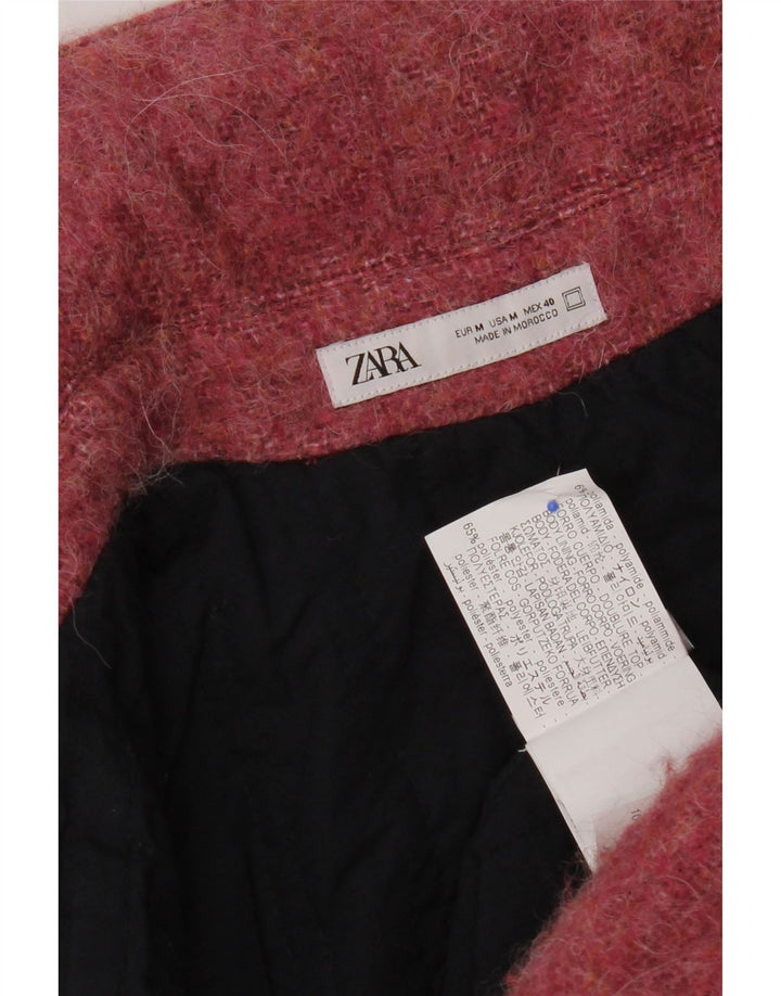 Zara Mujer Cazadora Bomber UK 40 Poliéster Rosa Mediano