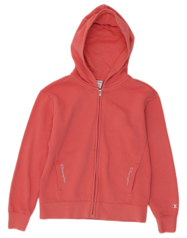 Champion Sudadera con capucha y cremallera para niñas 9-10 años Algodón rosa medio