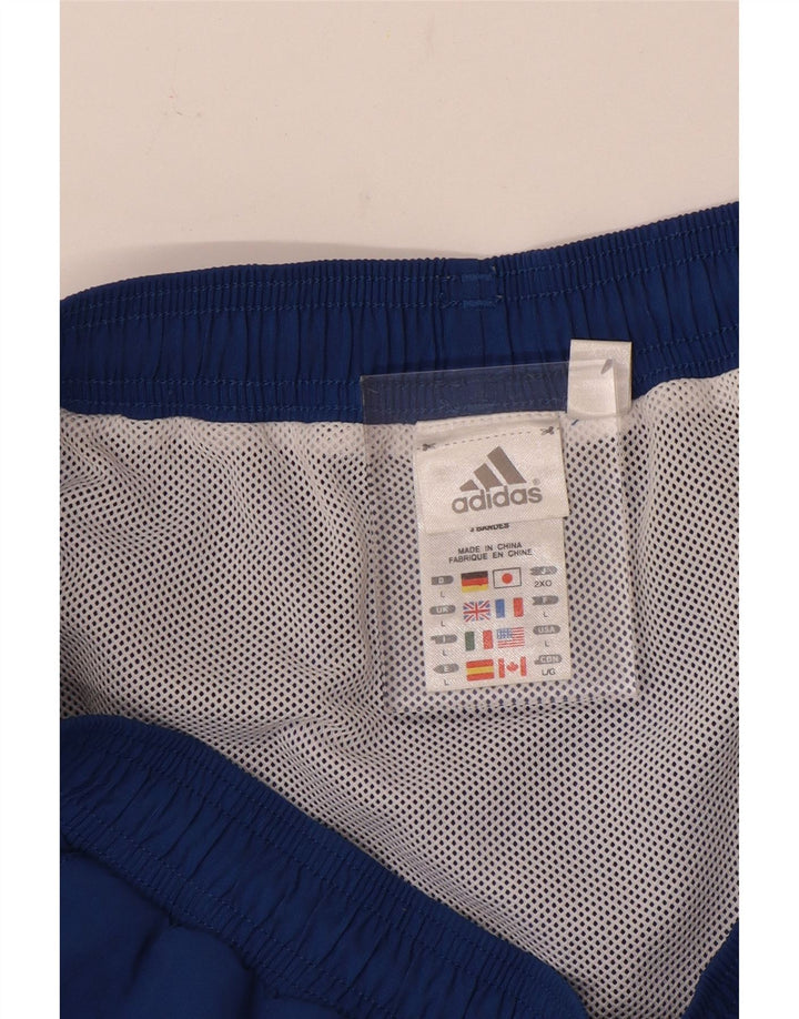 Adidas - Bañador para hombre, talla grande, nailon azul