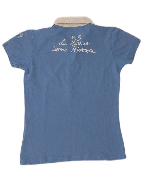 La Martina Polo gráfico para mujer UK 44 Grande Azul Colorblock