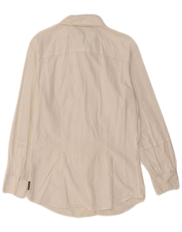 ARMANI JEANS Camisa Hombre Mediana Off White Algodón