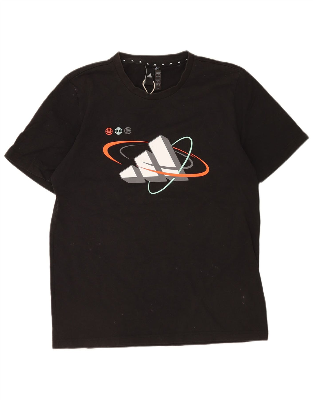 Adidas - Camiseta gráfica para hombre, talla mediana, algodón negro