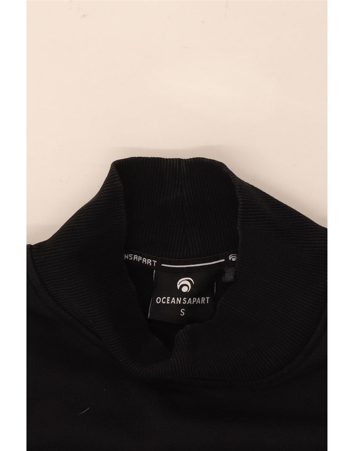 OCEANSAPART Womens Oversized Sweatshirt Jumper UK 10 Small Black Cotton Vintage Oceansapart and Second-Hand Oceansapart from Messina Hembry 