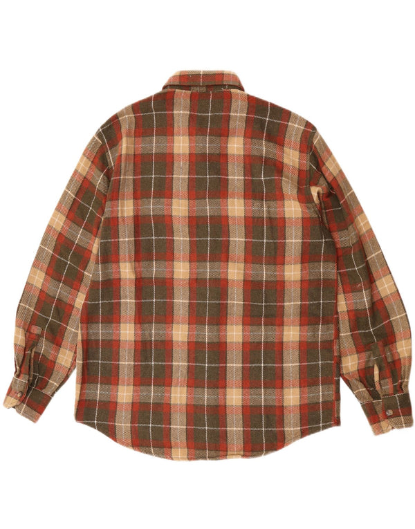 European Project Mens Flannel Shirt Large Green Check Acrylic