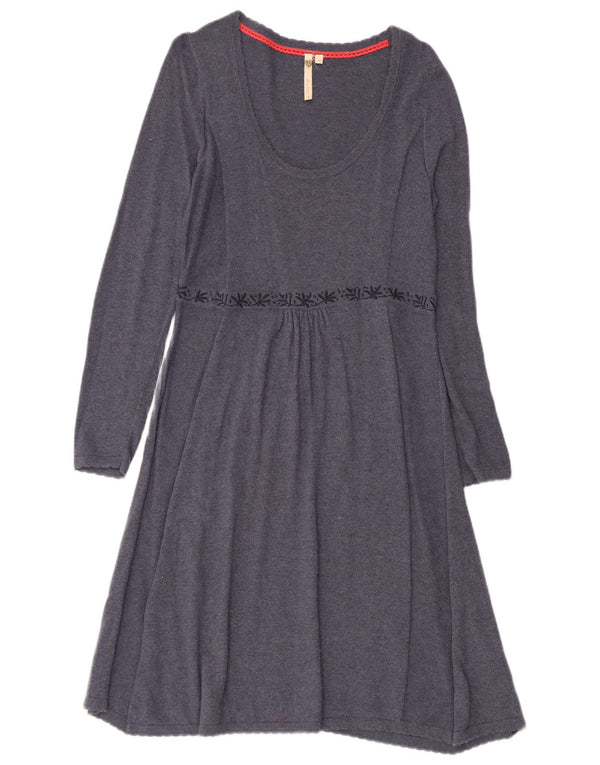 White Stuff Vestido estilo jersey de manga larga para mujer UK 40 Small Gris Fair Isle