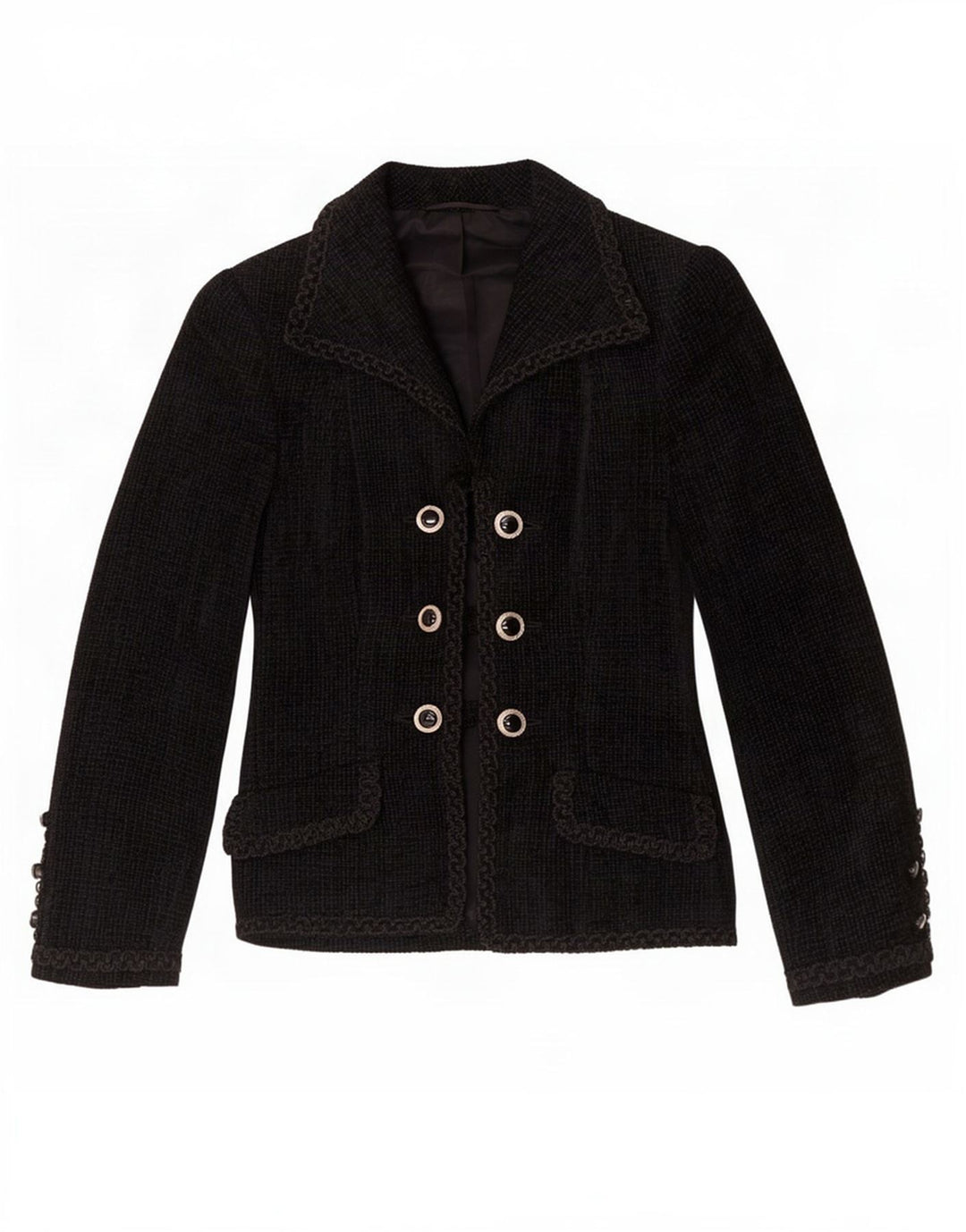 Ralph - Chaqueta tipo blazer con doble botonadura para mujer, talla 8, color negro