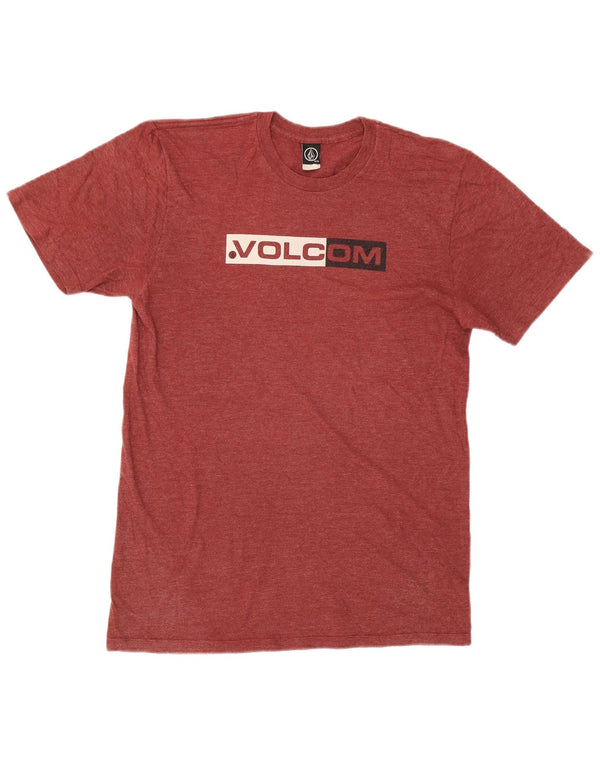 VOLCOM Camiseta gráfica para hombre Top Medium Red Cotton