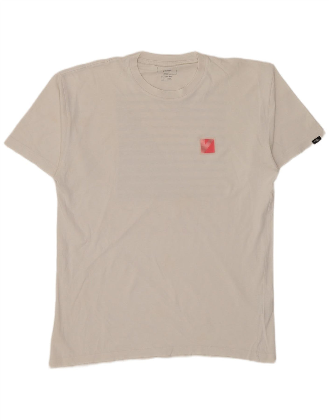 Vans Camiseta con gráfico de ajuste clásico para hombre Top mediano de algodón blanco