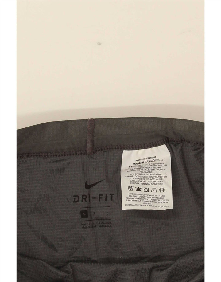 Nike - Pantalones cortos deportivos Dri Fit para mujer, talla 10, poliéster gris pequeño