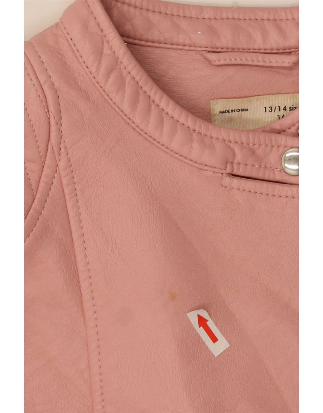 Zara Cazadora Niña Polipiel 13-14 Años Rosa Poliéster