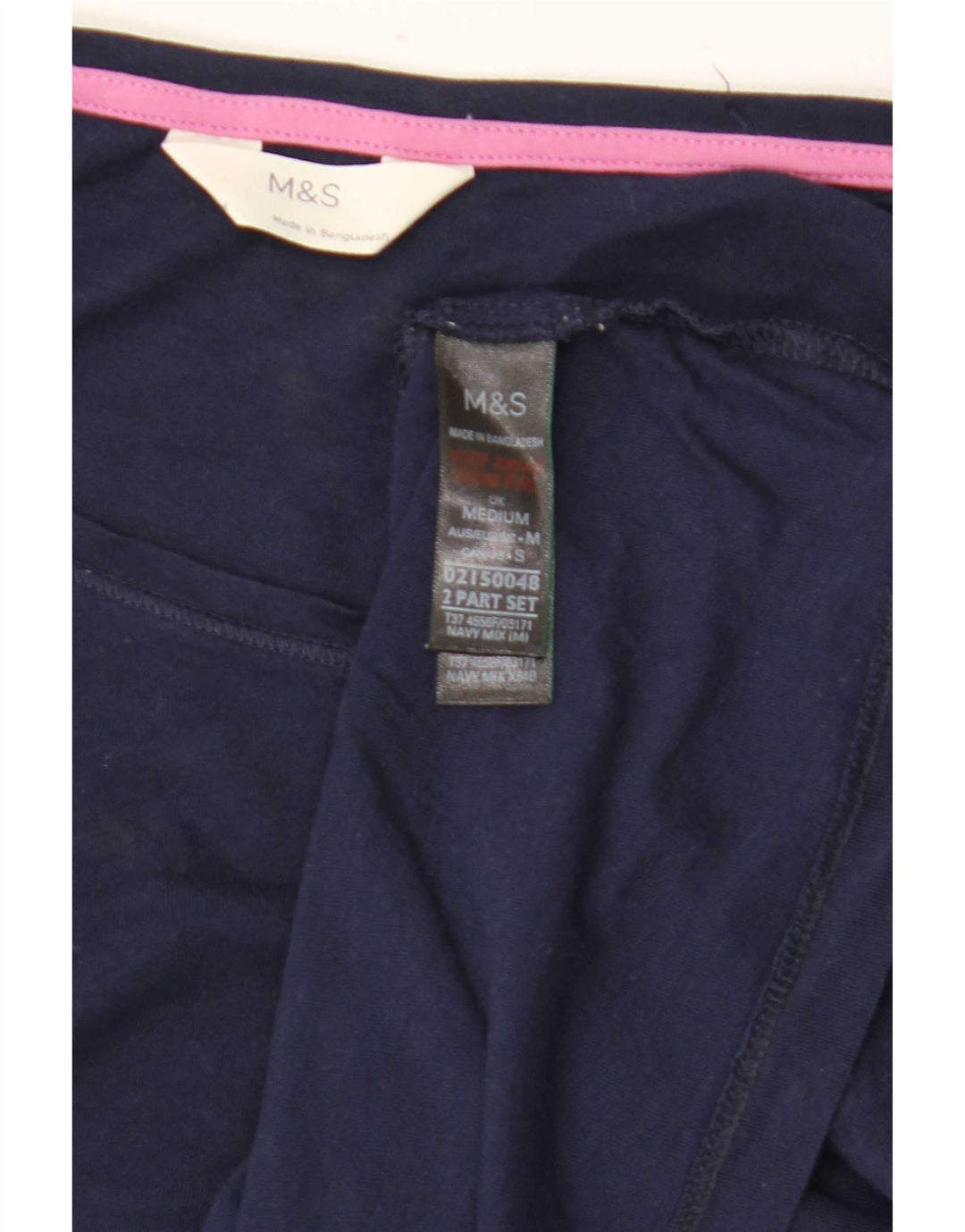 Marks & Spencer Top para mujer de manga larga UK 44 Algodón azul marino mediano