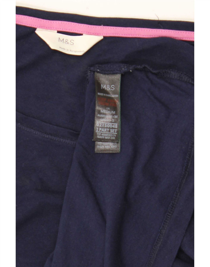 Marks & Spencer Top para mujer de manga larga UK 44 Algodón azul marino mediano