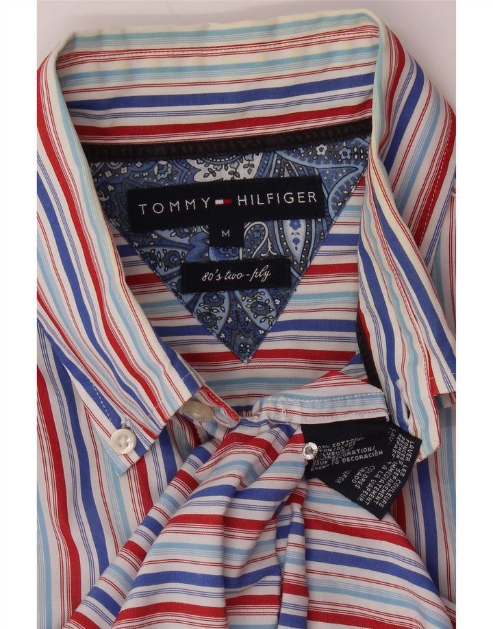 Camisa TOMMY HILFIGER Hombre Algodón Rayas Azul Medio