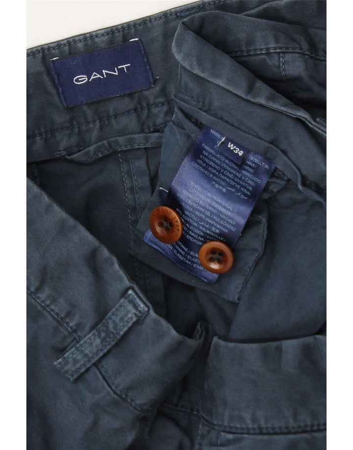 Gant Pantalones cortos chinos para hombre W34 Large Azul marino Algodón