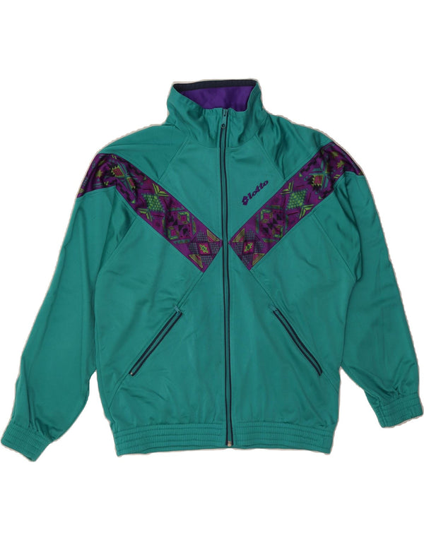 LOTTO Chaqueta de chándal para hombre Small Green Colorblock