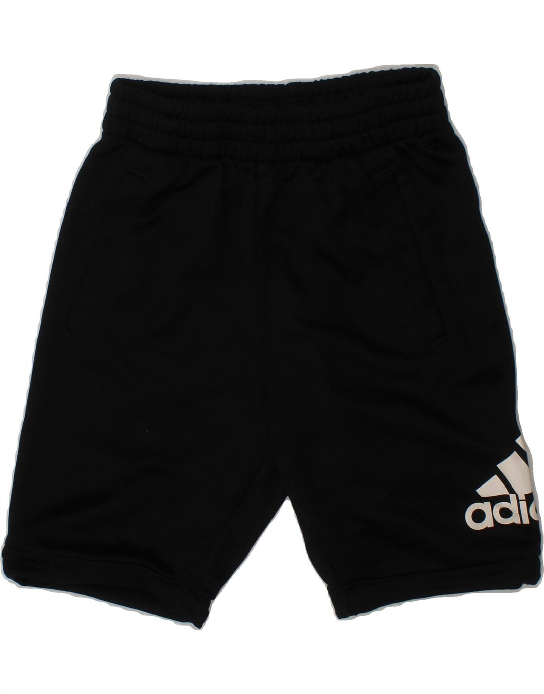 ADIDAS Boys Graphic Sport Shorts 4-5 Years  Black Polyester Vintage Adidas and Second-Hand Adidas from Messina Hembry 