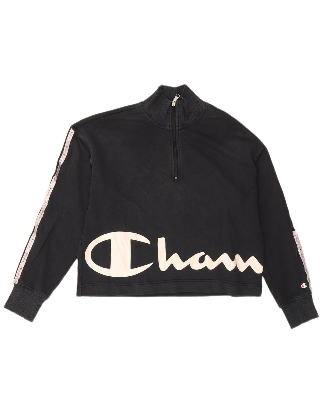 Champion Sudadera con gráfico extragrande para mujer, talla 40, color negro