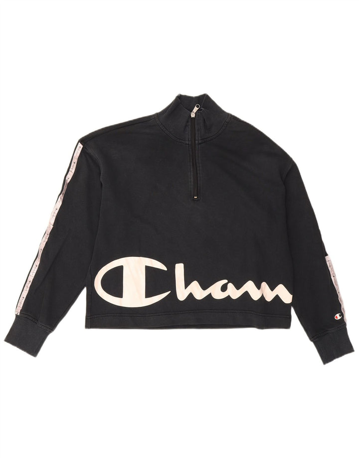 Champion Sudadera con gráfico extragrande para mujer, talla 40, color negro