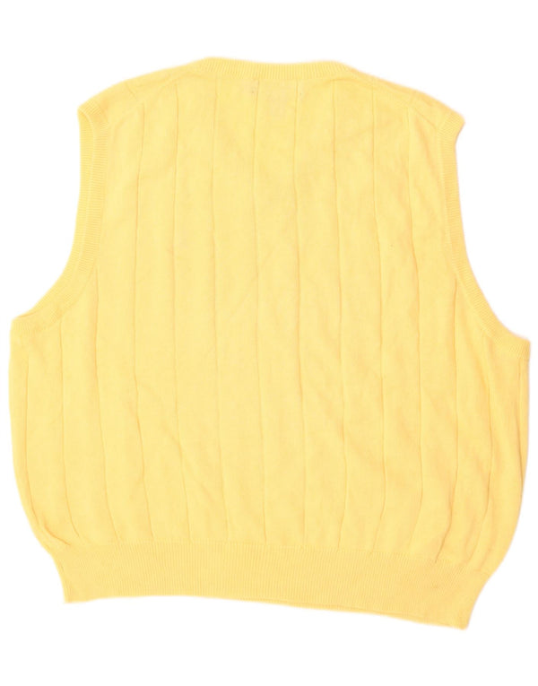 POLO RALPH LAUREN Mens Vest Tank Top XL Yellow Cotton