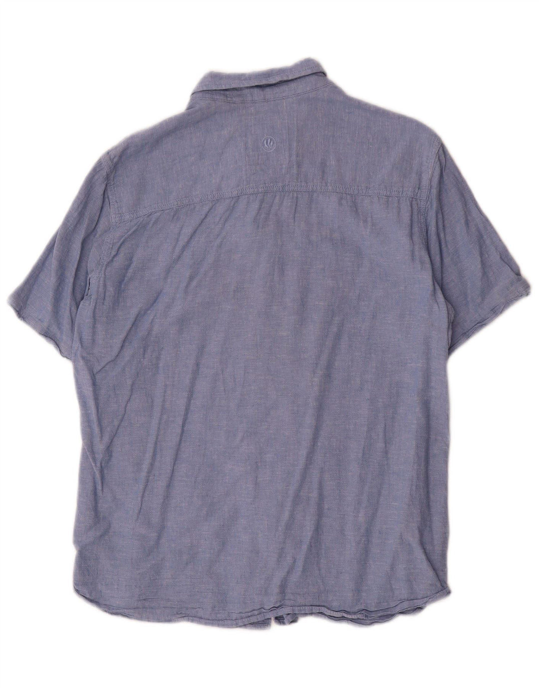 Camisa de manga corta para hombre Fat Face Algodón azul medio