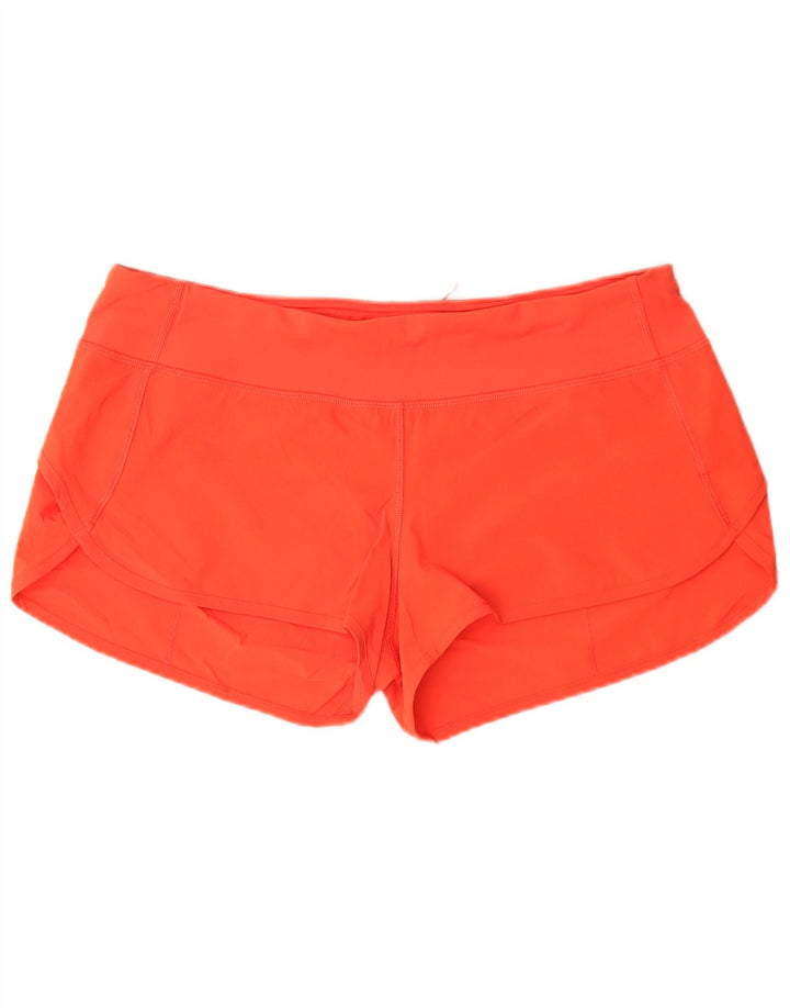 Lululemon Pantalones cortos deportivos para mujer US 10 grande naranja poliéster