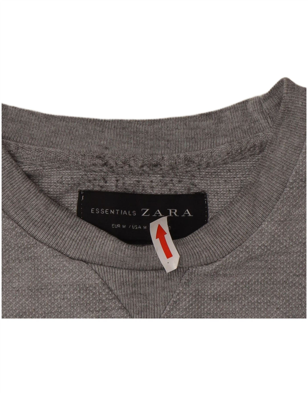 Zara Hombre Sudadera Jumper Algodón Gris Medio